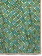 Green Solid Silk Blend Straight Kurta With Trousers & Dupatta
