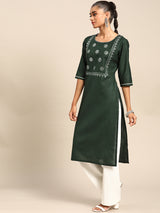 Green Yoke Design Cotton Kurta
