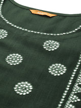 Green Yoke Design Cotton Kurta