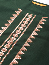 Green Yoke Design Cotton Kurta