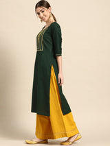 Green Yoke Design Cotton Kurta