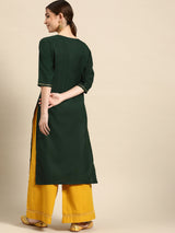 Green Yoke Design Cotton Kurta