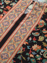 Black Printed Viscose Rayon Kurta