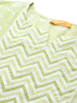 Green Yoke Design Cotton Kurta