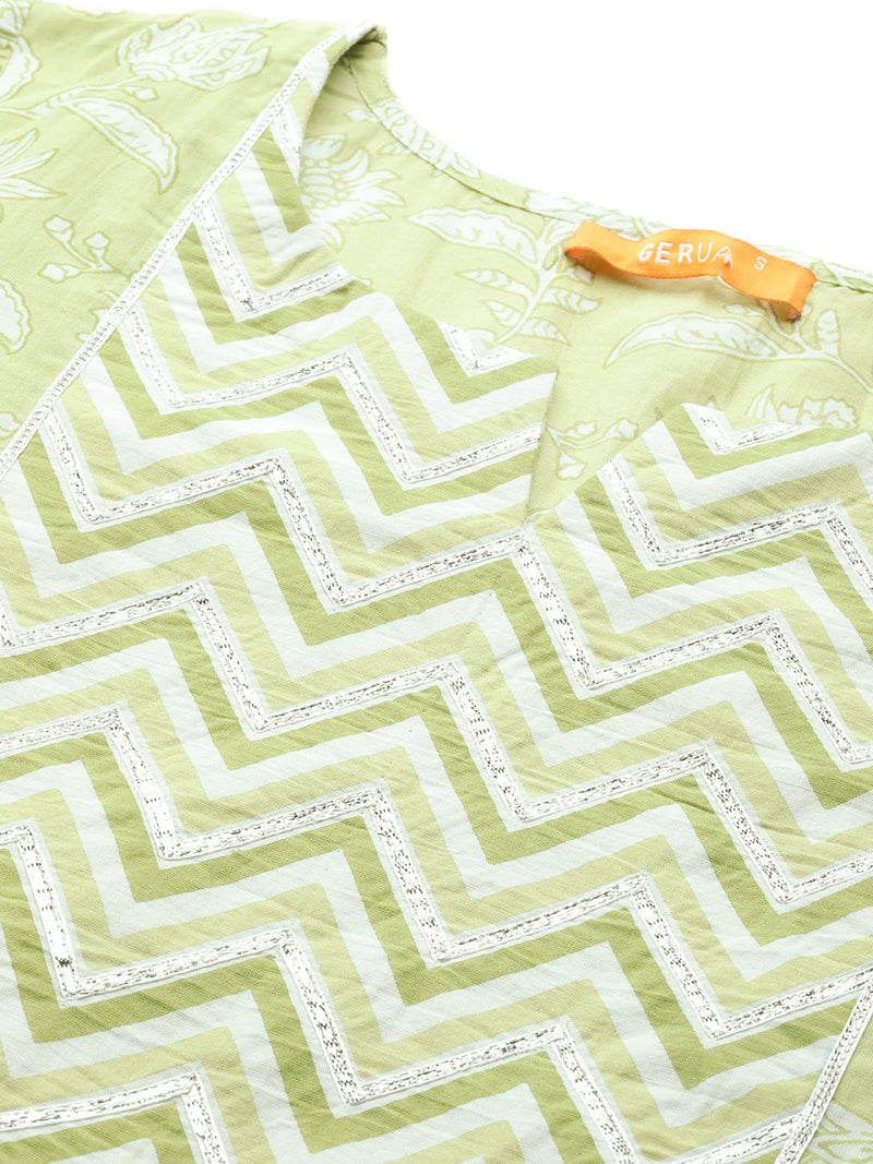 Green Yoke Design Cotton Kurta