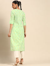 Green Yoke Design Cotton Kurta