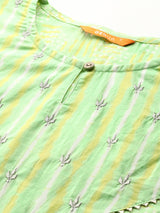 Green Yoke Design Cotton Kurta