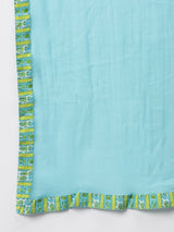 Green Printed Cotton Suit Set