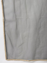Grey Woven Design Art Silk Suit Set