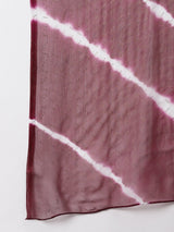 Maroon Printed Rayon Suit Set