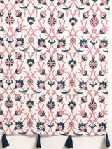 Navy Blue Printed Cotton Suit Set