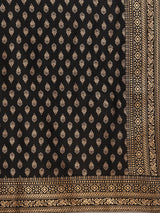 Black Printed Rayon Suit Set