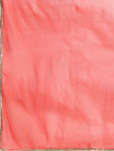 Red Printed Silk Blend Suit Set