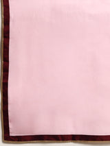 Burgundy Solid Silk Blend Suit Set
