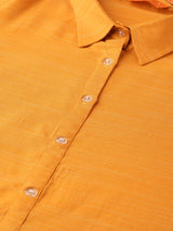 Yellow Rayon Solid Maxi Dress